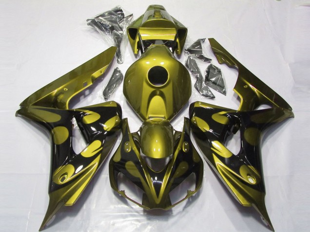 Amarillo Brillante & Negro 06-07 CBR1000RR Carenado