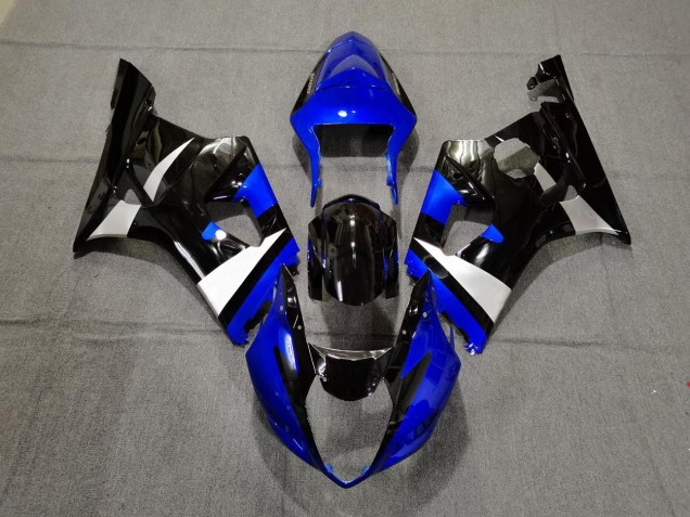 Azul Brillante Negro & Plateado 03-04 GSXR 1000 Carenado