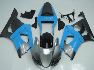 Azul Claro Plateado & Negro 03-04 GSXR 1000 Carenado