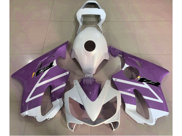 Blanco Brillante & Morado 01-03 CBR600 F4i Carenado