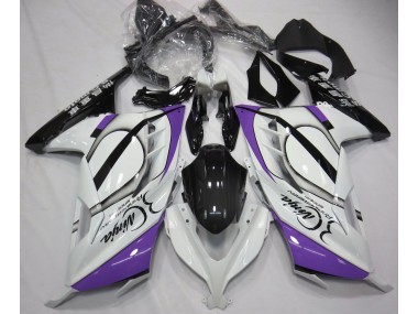 Blanco Brillante & Morado 13-18 Ninja 300 Carenado