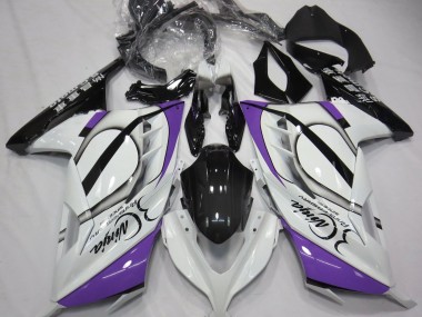 Blanco Brillante & Morado 13-18 Ninja 300 Carenado