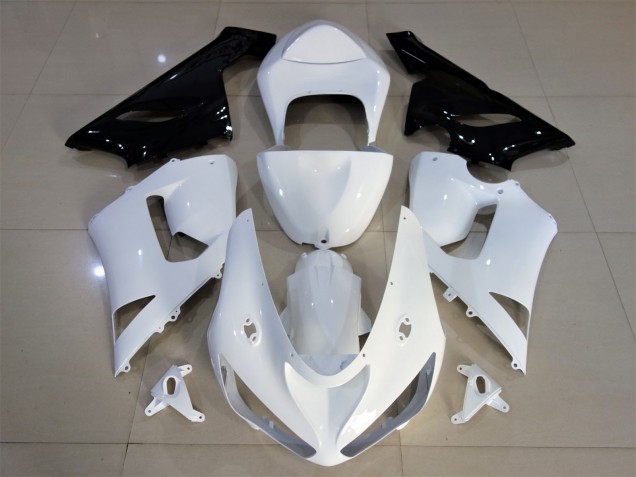 Blanco Brillante & Negro 05-06 ZX6R Carenado