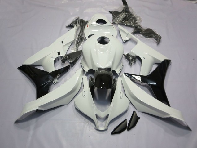 Blanco Brillante & Negro 07-08 CBR600RR Carenado