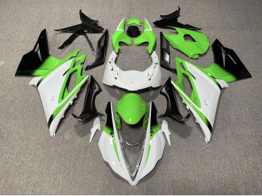 Blanco Brillante & Verde 13-16 Daytona 675 Carenado