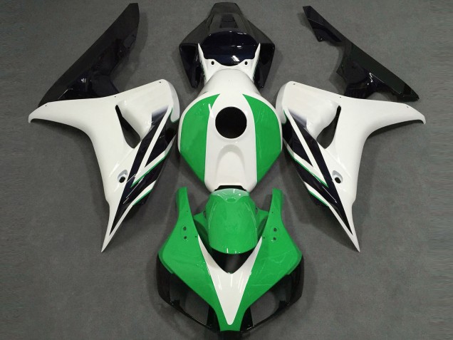 Blanco Brillante Verde Negro 06-07 CBR1000RR Carenado