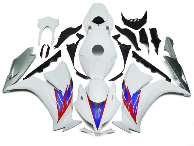 Blanco Brillo & Plata 12-16 CBR1000RR Carenado