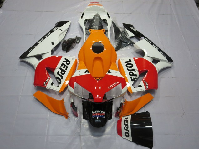 Blanco Naranja Repsol 03-04 CBR600RR Carenado