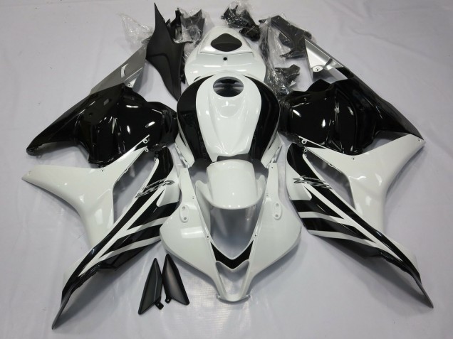 Blanco & Negro Brillante 09-12 CBR600RR Carenado