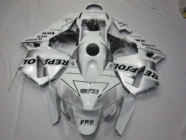 Blanco Plata Repsol 03-04 CBR600RR Carenado