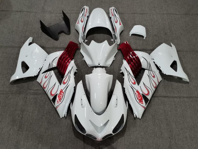 Blanco Rojo Llama 06-11 ZX14R Carenado