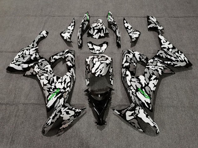 Camuflaje & Logotipo Verde 08-10 ZX10R Carenado