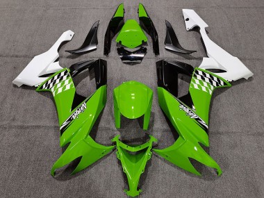 Cheq Verde & Blanco 08-10 ZX10R Carenado