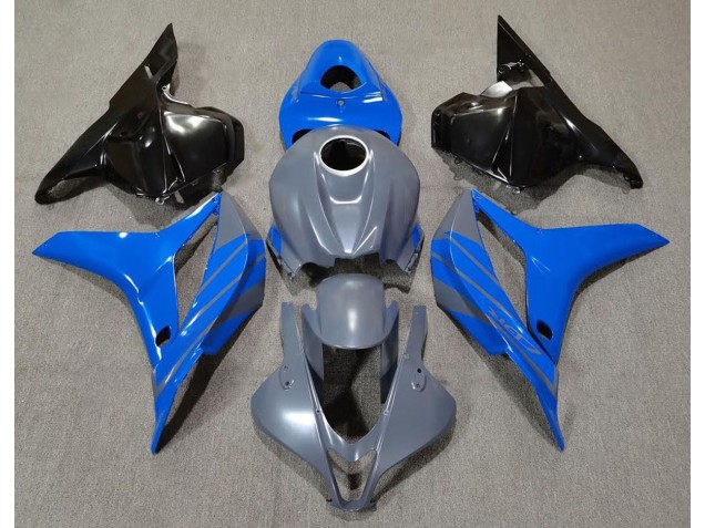 Doble Azul Sobre Gris 09-12 CBR600RR Carenado