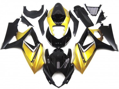 Estilo Personalizado OEM Amarillo Dorado 07-08 GSXR 1000 Carenado