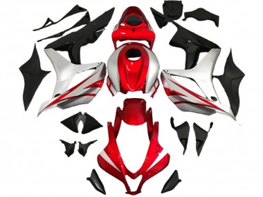 Estilo Rojo & Plateado OEM 07-08 CBR600RR Carenado