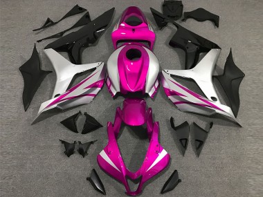 Estilo Rosa & Plateado OEM 07-08 CBR600RR Carenado