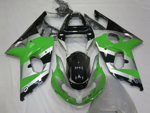 Estilo Verde Plateado OEM 00-02 GSXR 1000 Carenado