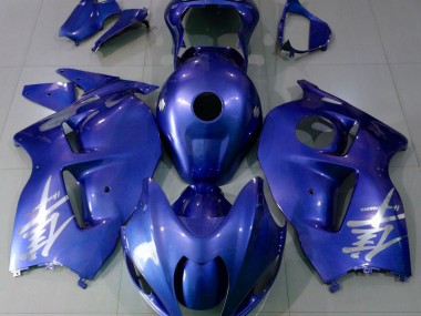 Logotipo Azul Brillante & Plateado 97-07 GSXR 1300 Carenado