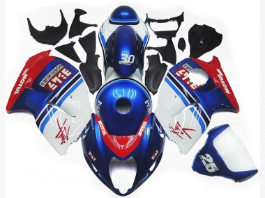 Logotipo Personalizado Azul & Blanco Motul 97-07 GSXR 1300 Carenado