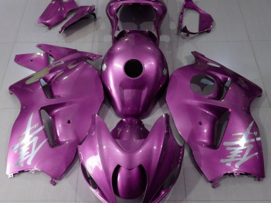 Logotipo Rosa Brillante & Plateado 97-07 GSXR 1300 Carenado