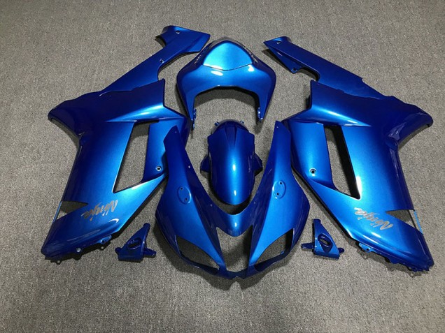 Logotipos En Azul Brillante & Cromados 07-08 ZX6R Carenado