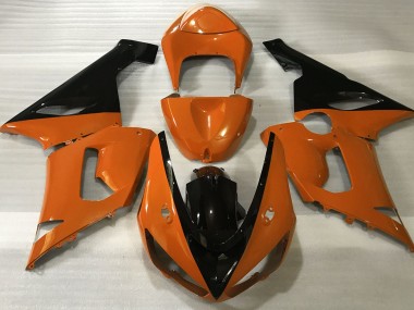 Naranja Brillante & Negro 05-06 ZX6R Carenado