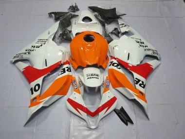 Naranja Claro & Blanco Repsol 09-12 CBR600RR Carenado