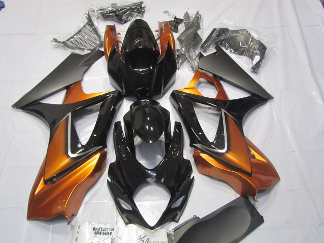 Naranja & Negro 07-08 GSXR 1000 Carenado