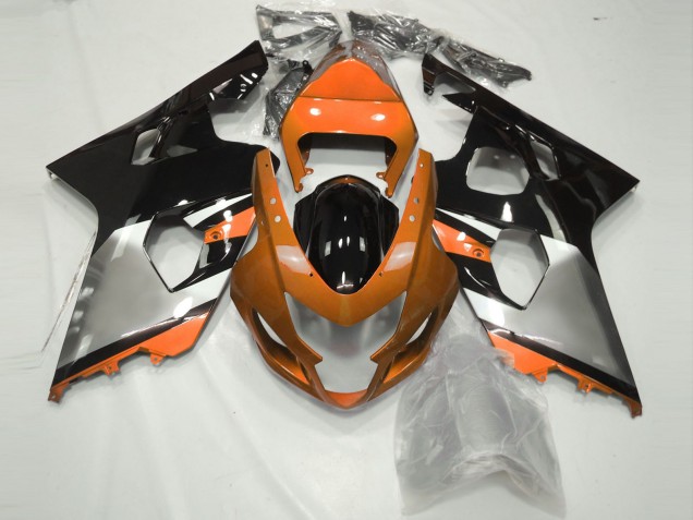 Naranja Plata & Negro 04-05 GSXR 600-750 Carenado