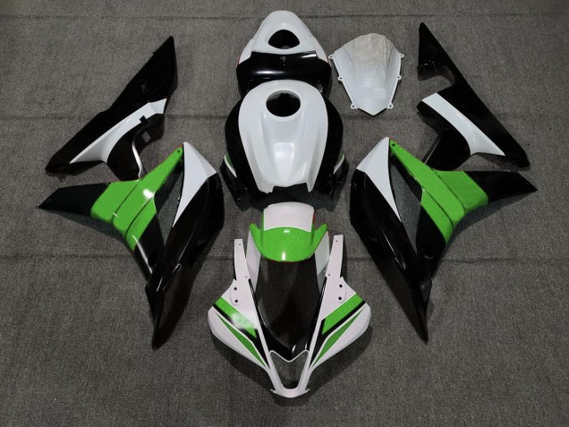 Negro Blanco & Verde 07-08 CBR600RR Carenado