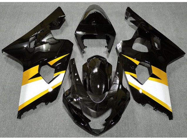 Negro Brillante & Amarillo 04-05 GSXR 600-750 Carenado