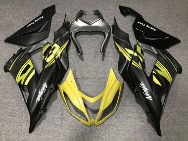 Negro Brillante & Amarillo 13-18 ZX6R Carenado