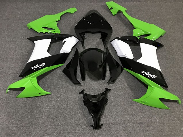 Negro Brillante & Verde 08-10 ZX10R Carenado