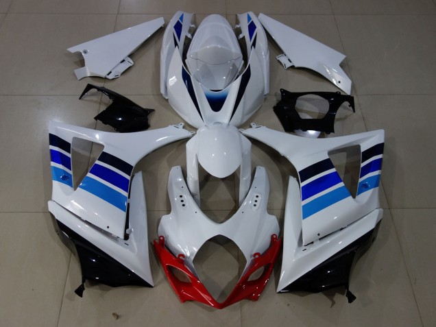 OEM Estilo Azul & Blanco 07-08 GSXR 1000 Carenado