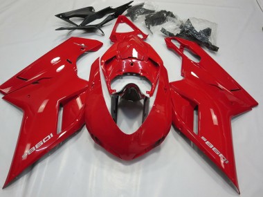 OEM Estilo Rojo Brillante 07-14 Ducati 848 1098 1198 Carenado