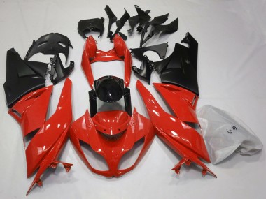 Rojo Brillante & Negro 09-12 ZX6R Carenado