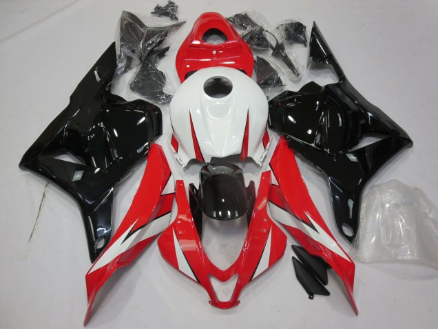 Rojo Brillo Blanco & Negro 09-12 CBR600RR Carenado