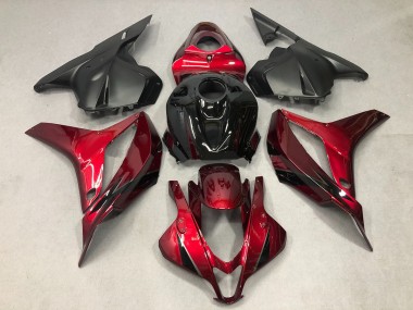 Rojo Intenso Con Negro 09-12 CBR600RR Carenado