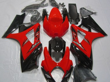 Rojo Lava & Negro 07-08 GSXR 1000 Carenado