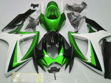 Verde Blanco 06-07 GSXR 600-750 Carenado